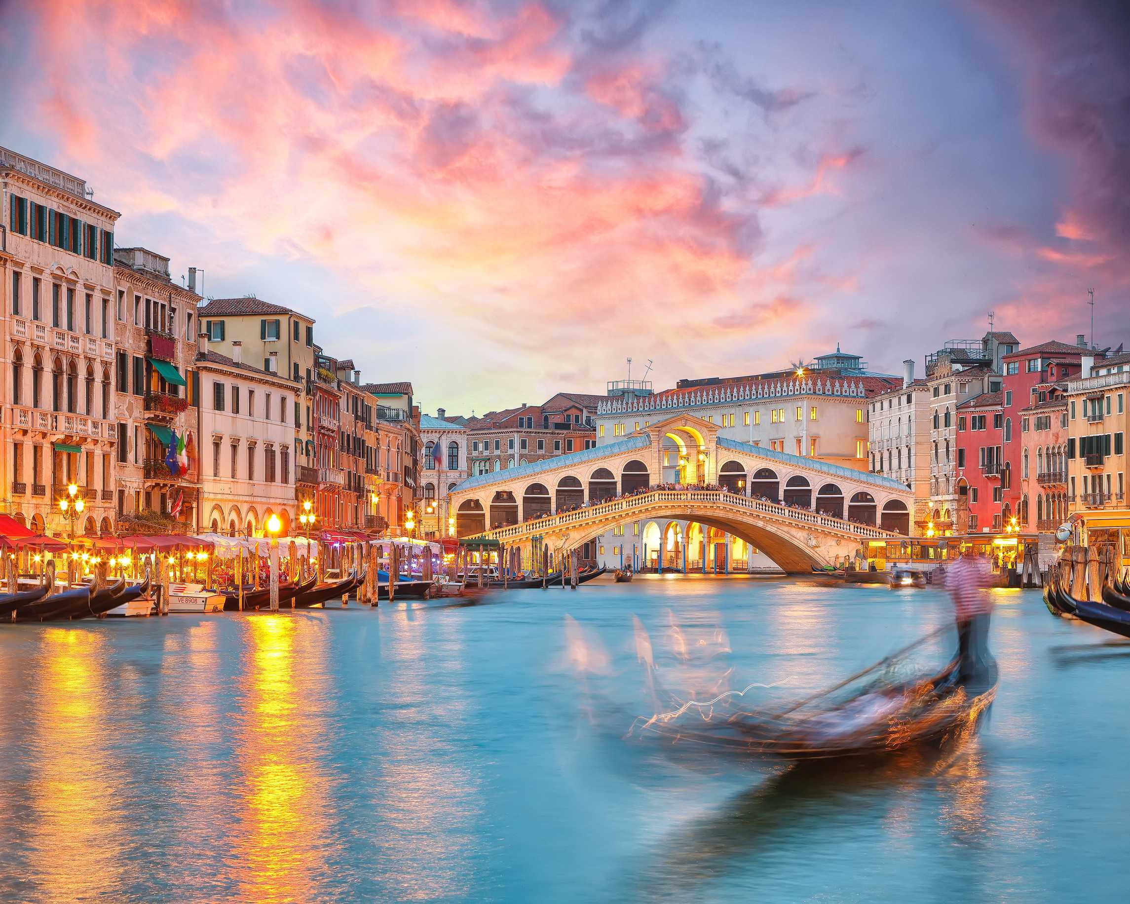 Canal Grande And Rialto Bridge, Europe